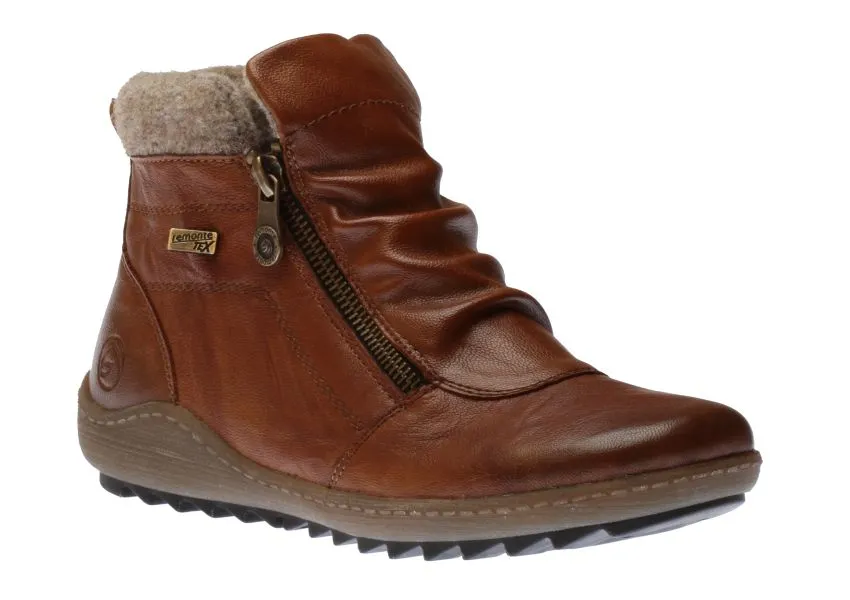 Ottawa Brown Ruched Zipper Boot