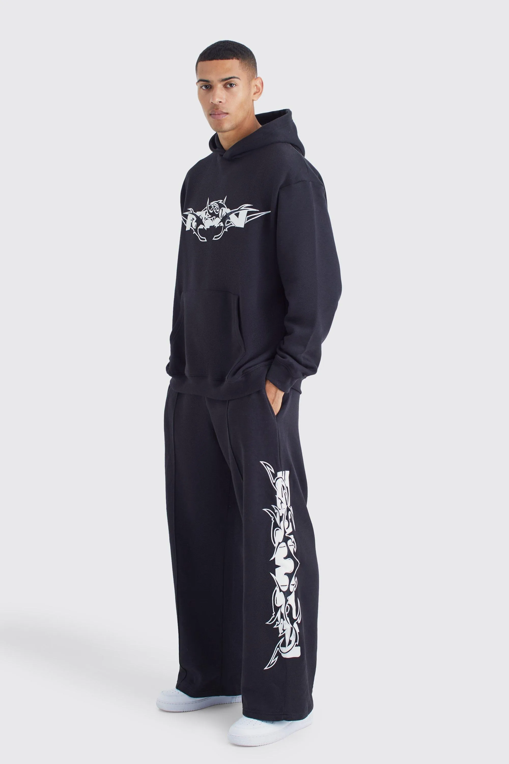 Oversized Pu Applique Tracksuit