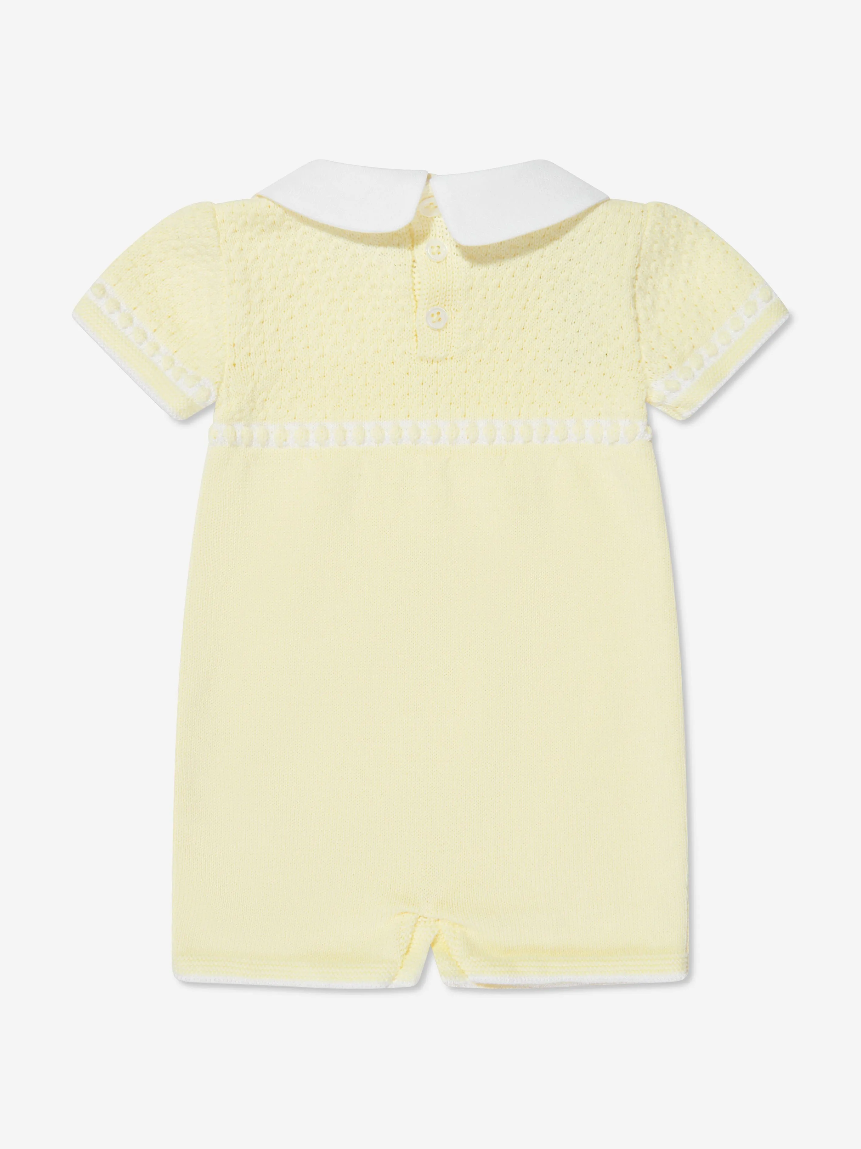 Paz Rodriguez Baby Girls Knitted Romper in Yellow