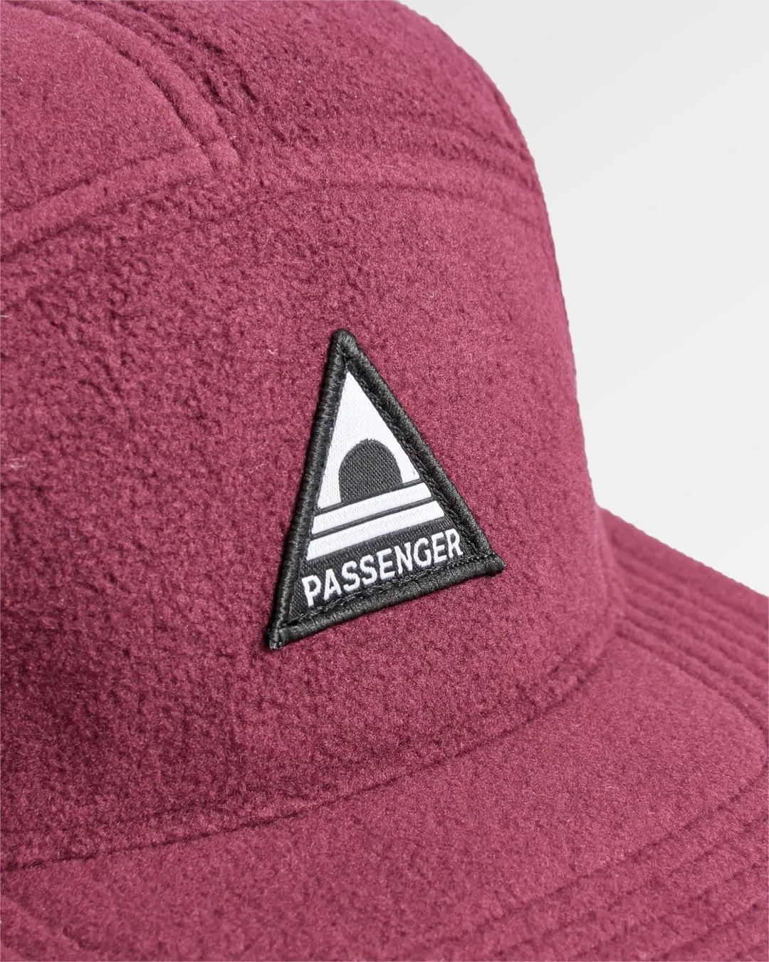 Pine Recycled Polar Fleece 5 Panel Cap - Wine