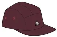 Pine Recycled Polar Fleece 5 Panel Cap - Wine