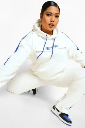 Plus Color Block Woman Tracksuit