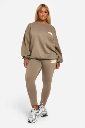 Plus Puff Print Legging Tracksuit