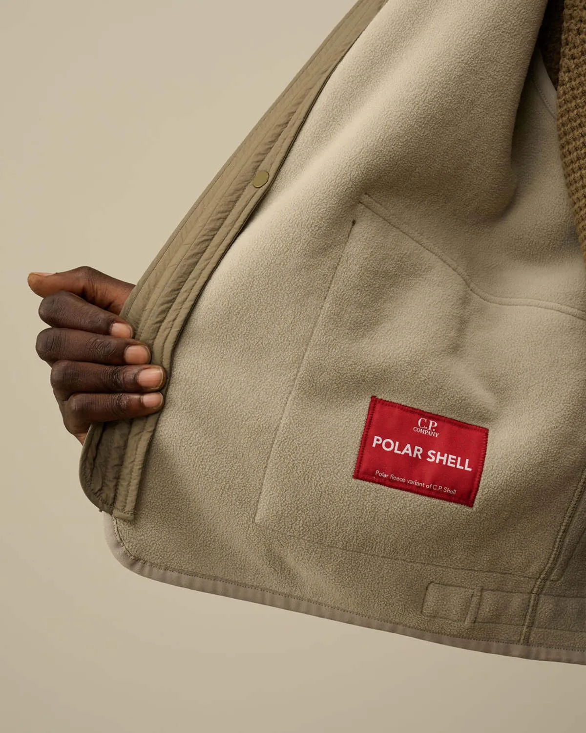 Polar Shell Mixed Vest - Vintage Khaki