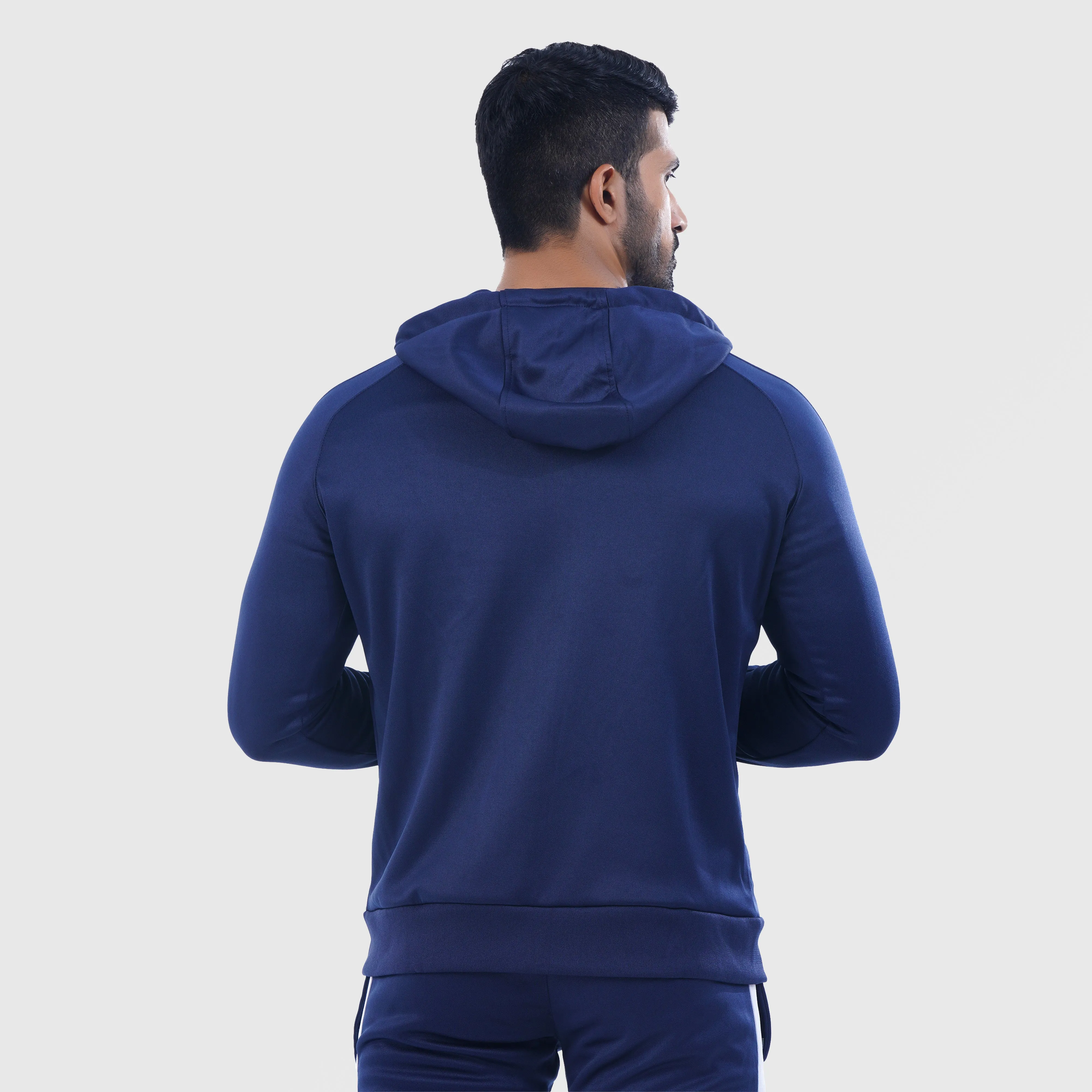 Poly Tracksuit Zipper Hoodie (Navy)