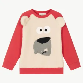 Red & Ivory Fleece Polar Bear Sweatshirt