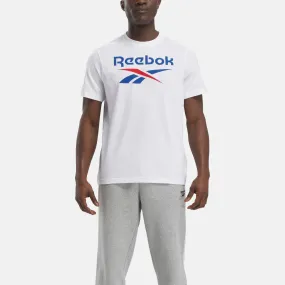 Reebok Identity Big Stacked Logo T-Shirt White