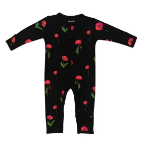 Romper in Midnight Poppies