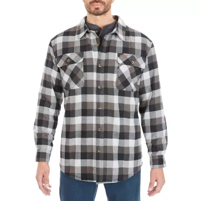 Smith's Workwear Big Men's Sherpa-Lined Flannel Shirt Jacket