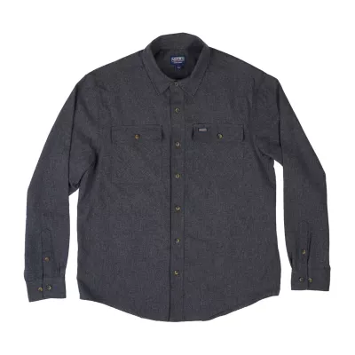 Smiths Workwear Solid Heather Mens Regular Fit Long Sleeve Flannel Shirt