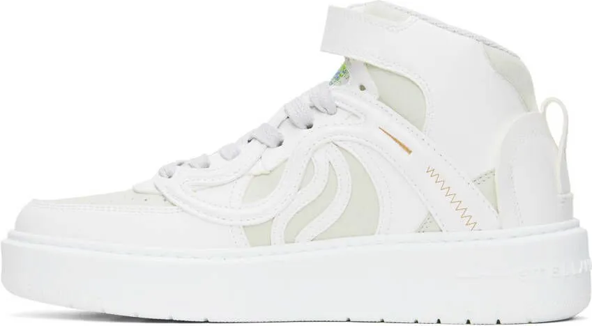 Stella McCartney White & Gray S-Wave 2 Sneakers