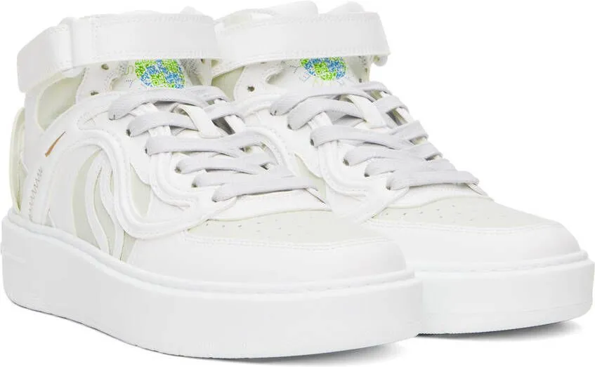 Stella McCartney White & Gray S-Wave 2 Sneakers