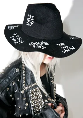 Tagged Up Wide Brim Hat-