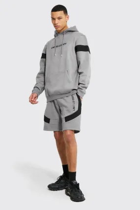 Tall Limited Edition Colour Block Short Tracksuit | boohooMAN UK