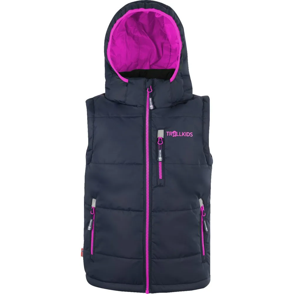 Trollkids - Narvik Vest Kids navy magenta