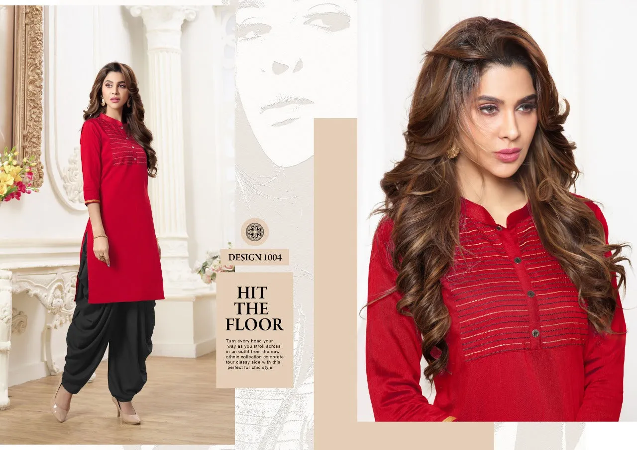 TUNIC HOUSE BRINGS KANIKA BEAUTIFUL SILK PATIYALA KURTI COLLECTION