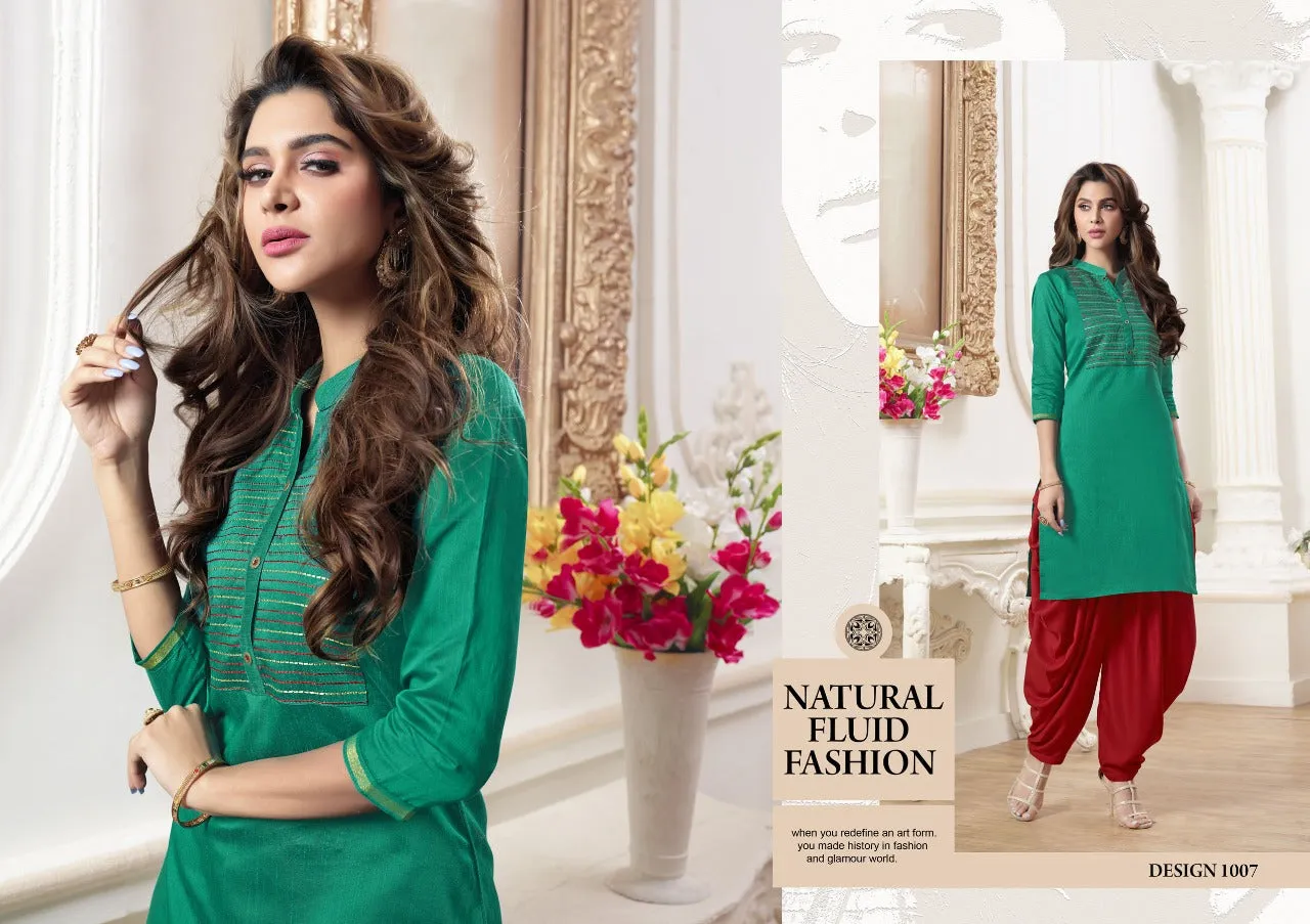 TUNIC HOUSE BRINGS KANIKA BEAUTIFUL SILK PATIYALA KURTI COLLECTION