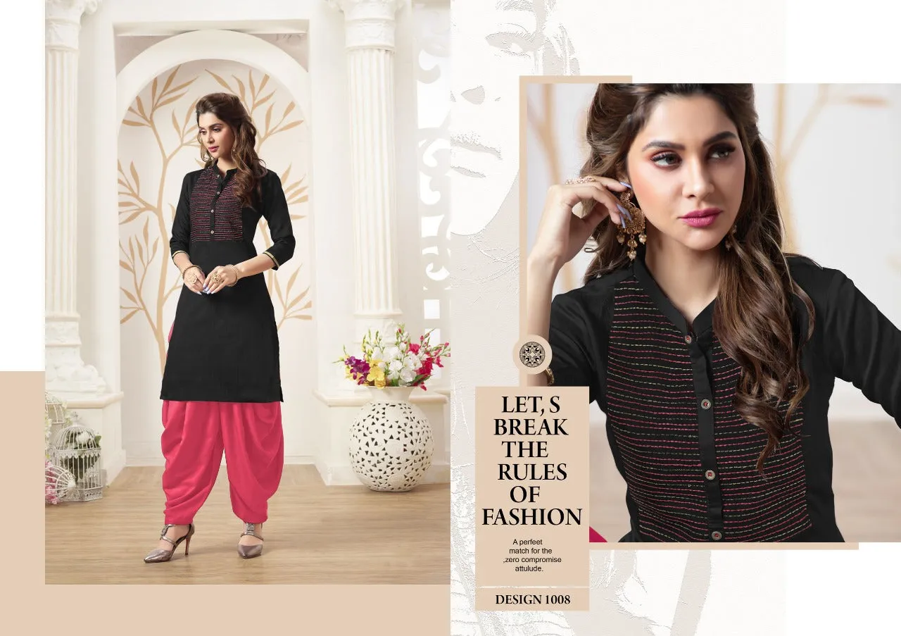 TUNIC HOUSE BRINGS KANIKA BEAUTIFUL SILK PATIYALA KURTI COLLECTION