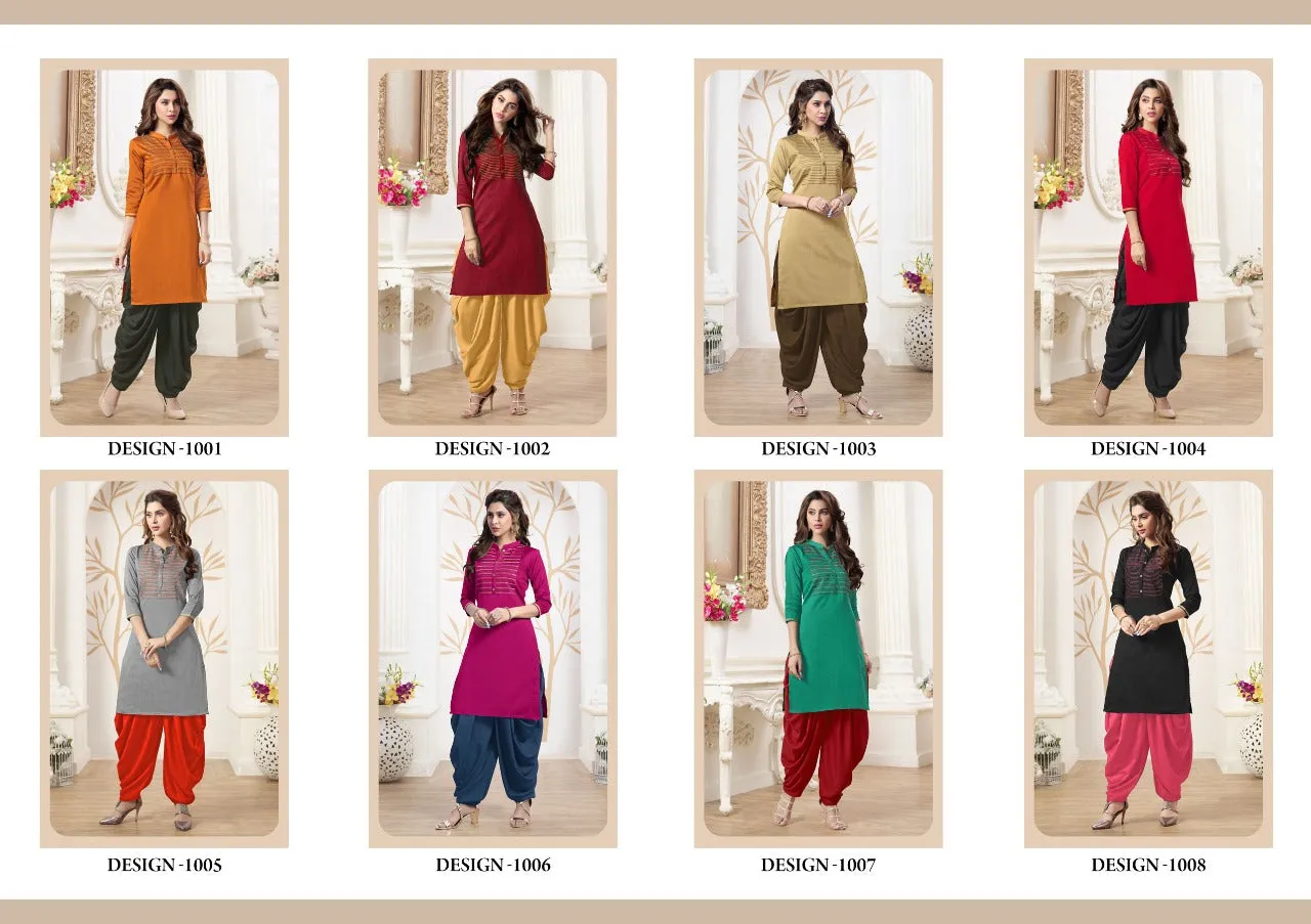 TUNIC HOUSE BRINGS KANIKA BEAUTIFUL SILK PATIYALA KURTI COLLECTION