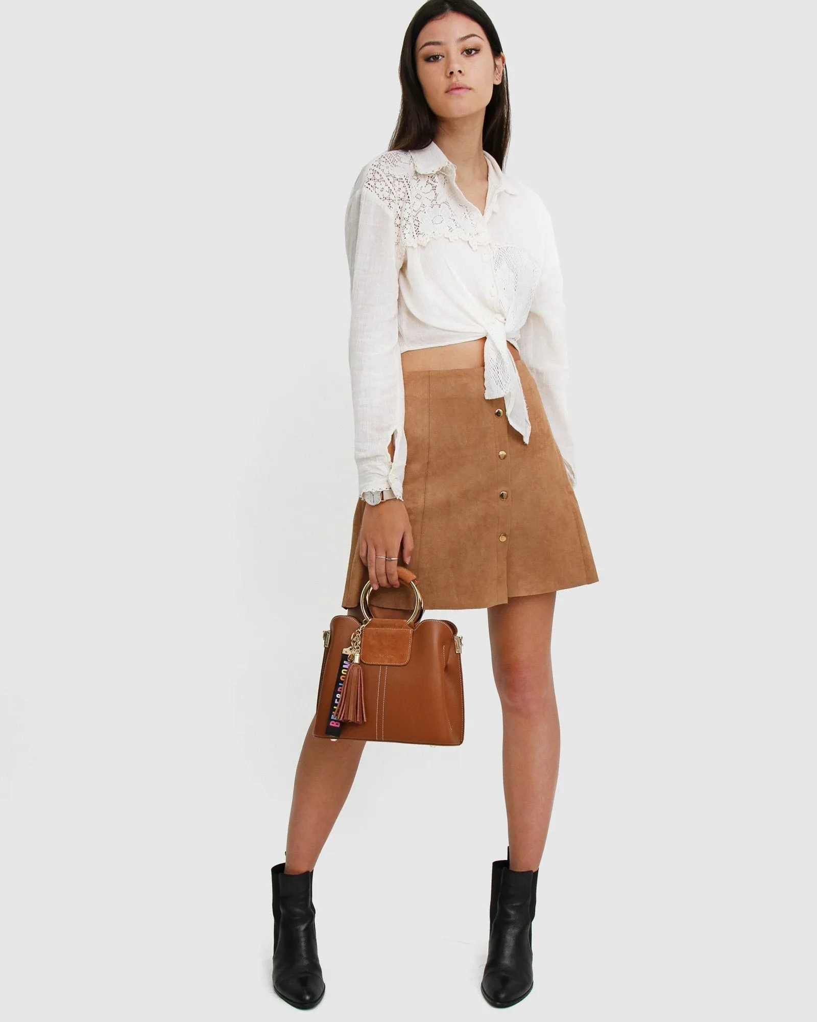 Twilight Leather Cross-Body Bag - Brown