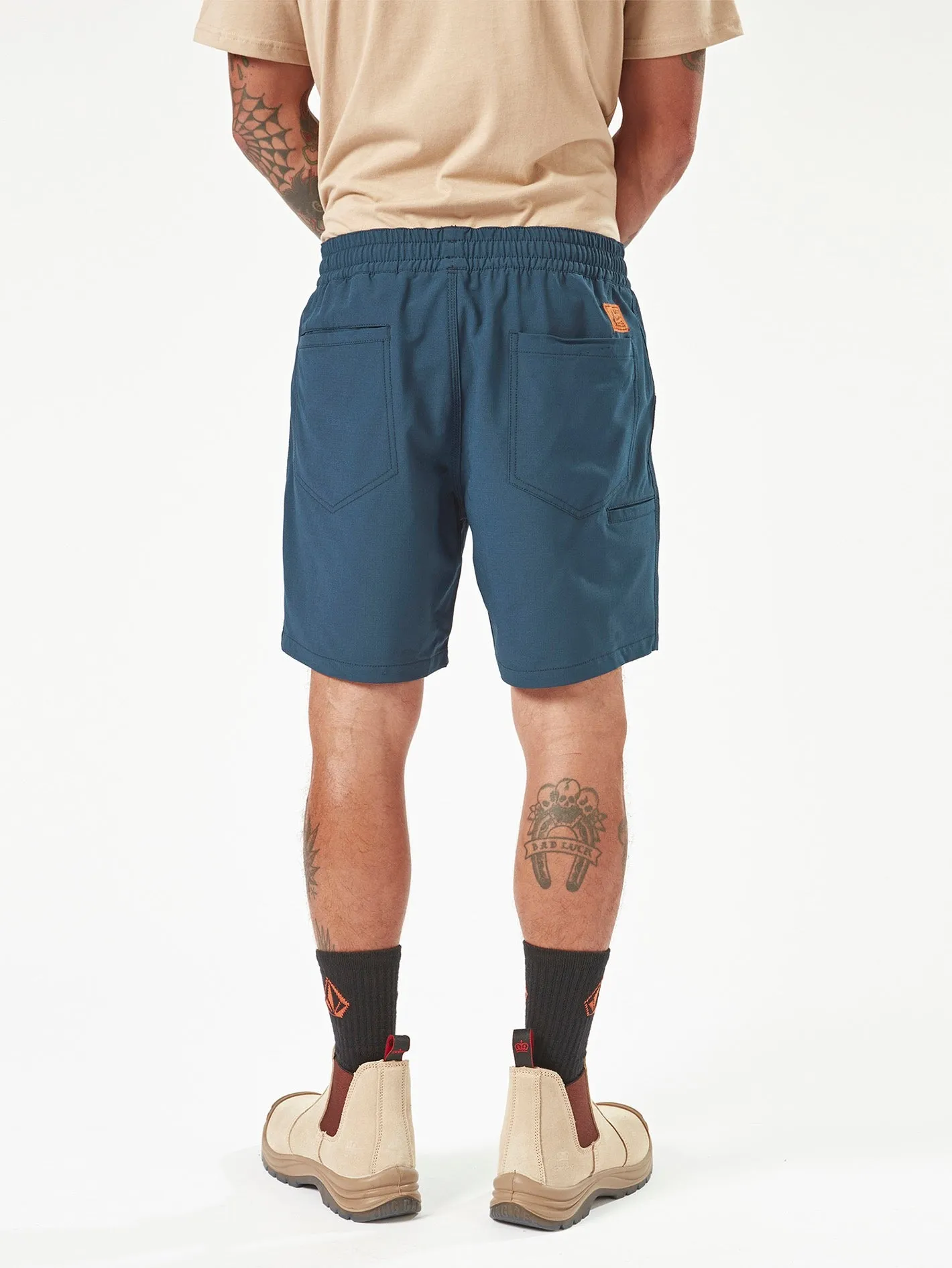 Volcom Workwear Slab Elastic Waist Hybrid Shorts - Navy