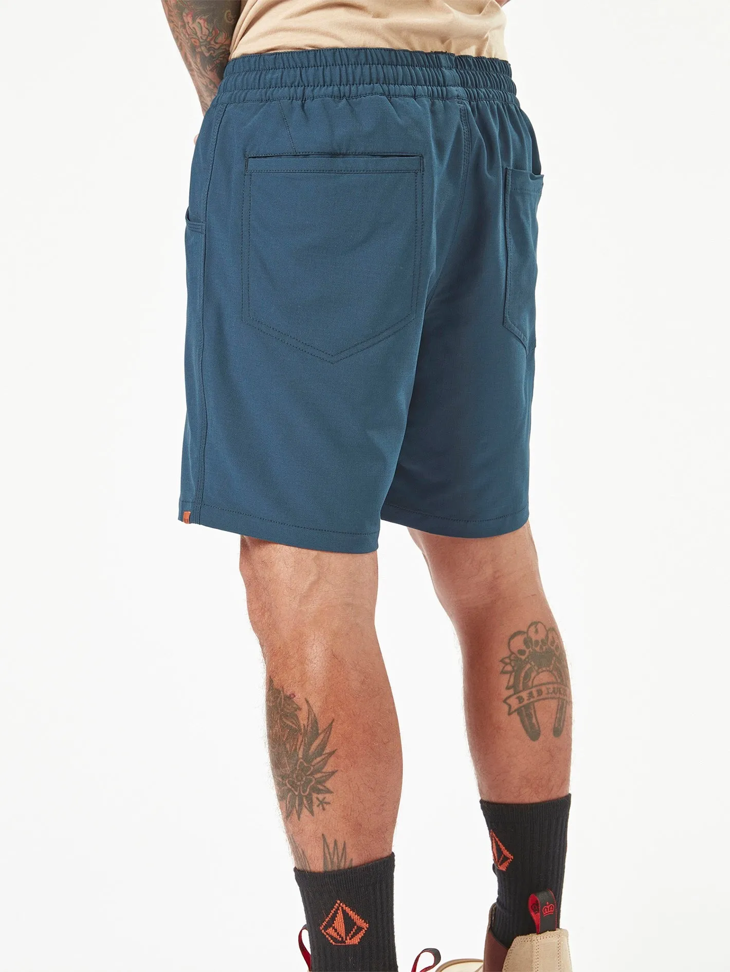 Volcom Workwear Slab Elastic Waist Hybrid Shorts - Navy