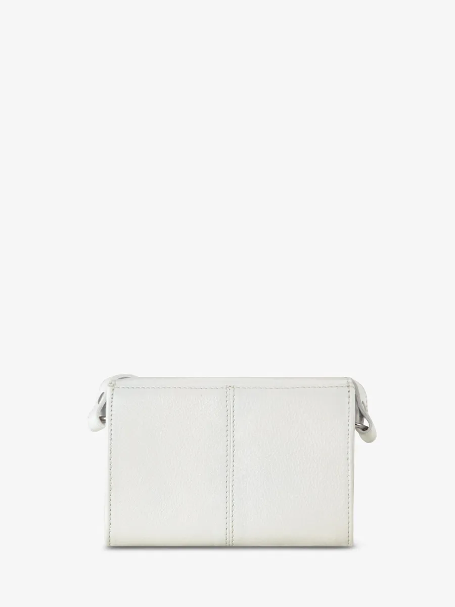 White Leather Cross-body Bag for Women - LeMini Indispensable Vedette | PAUL MARIUS