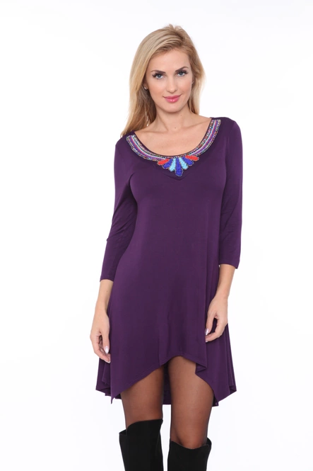 Women's Asymmetric Hemline Tunic Top