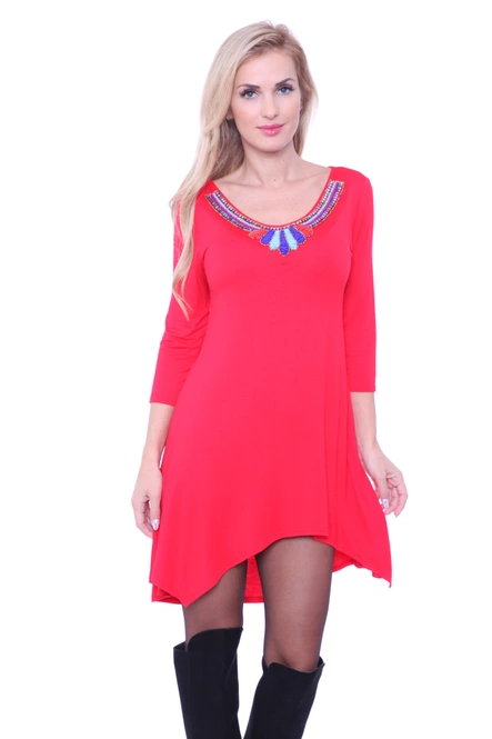 Women's Asymmetric Hemline Tunic Top