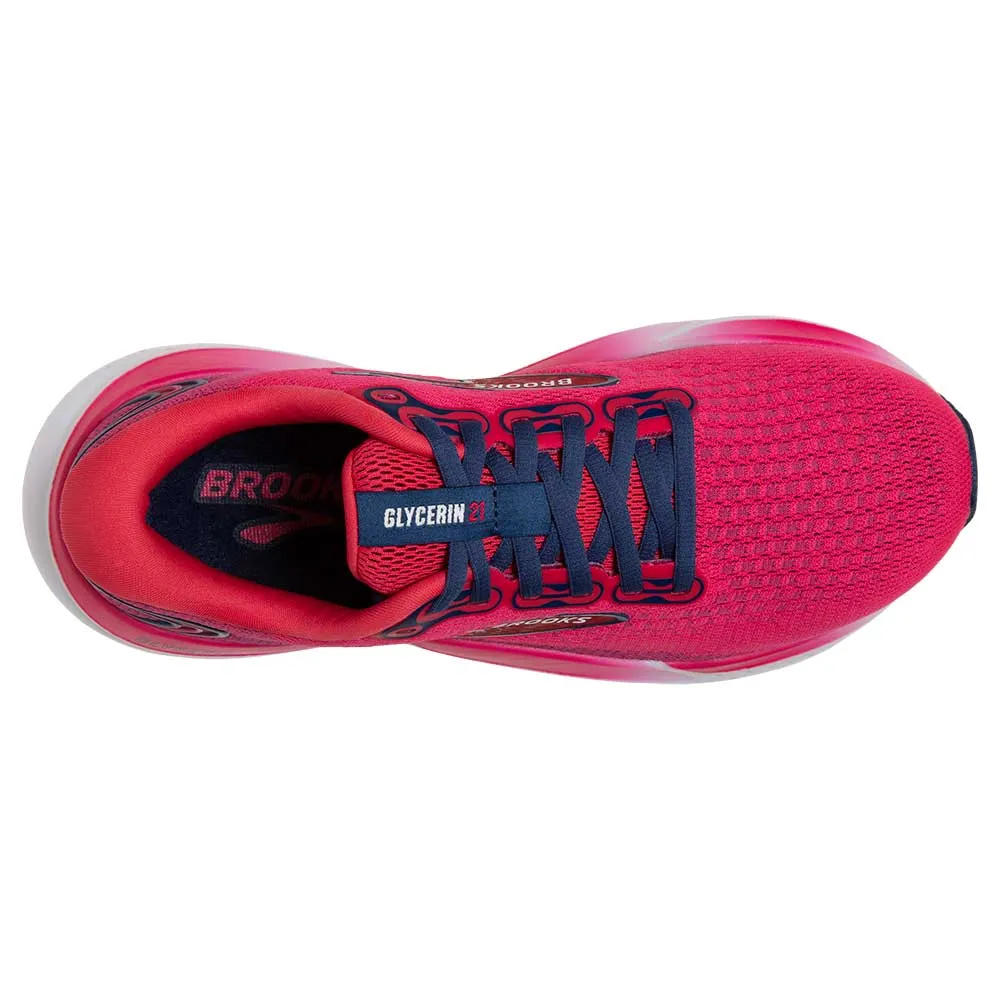 Women's Glycerin 21 Running Shoe - Raspberry/Estate Blue - Regular (B)