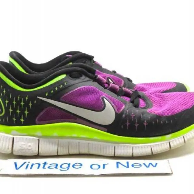 Women's Nike Free Run+ 3 Laser Purple Volt Black Running...