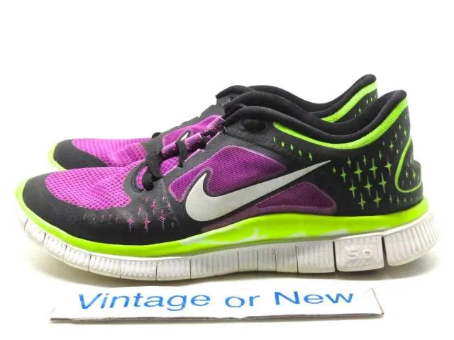 Women's Nike Free Run+ 3 Laser Purple Volt Black Running...