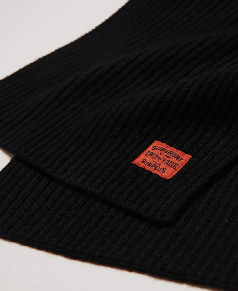 Workwear Knit Scarf | Black