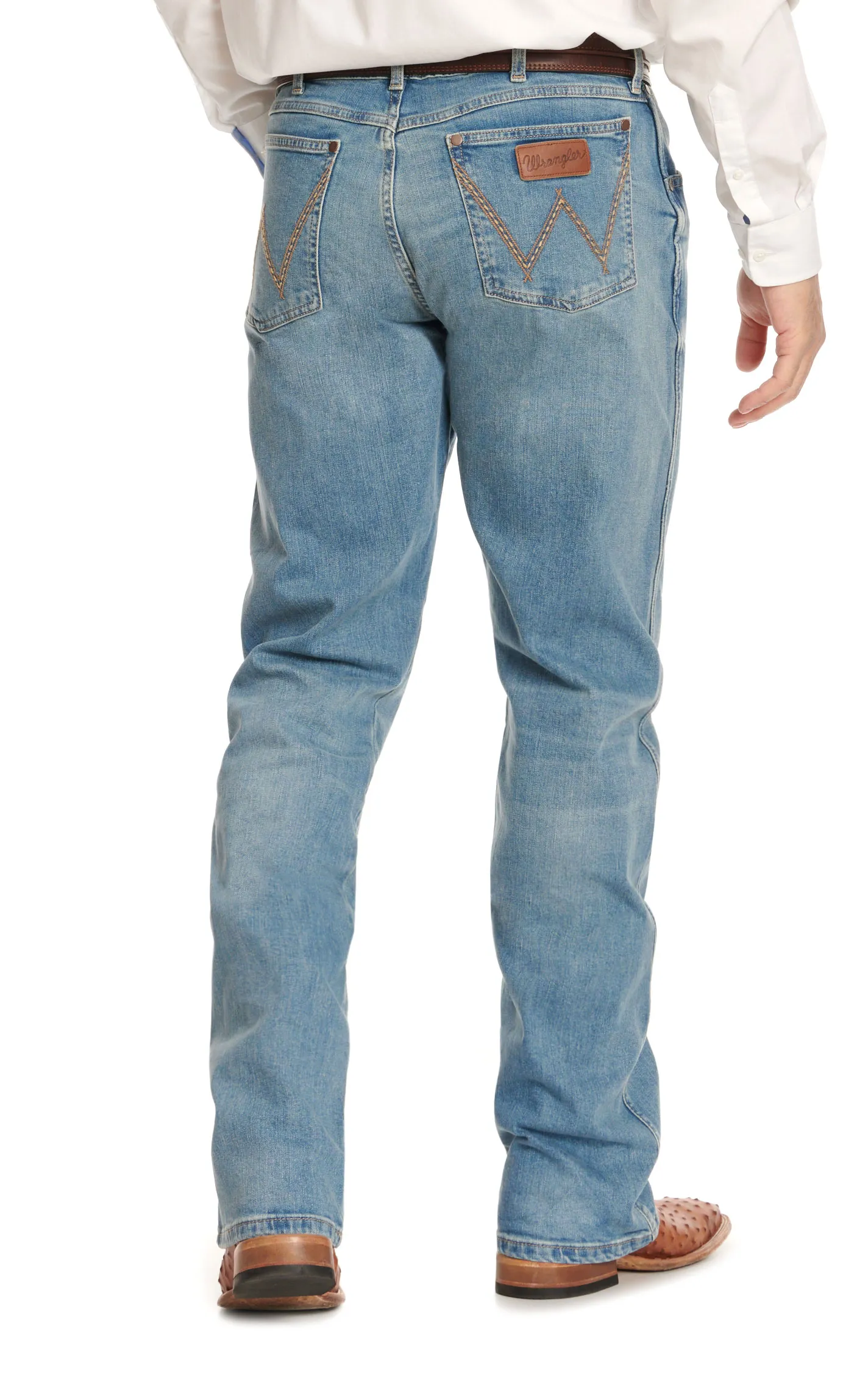 Wrangler Retro Men's Flintlock 77 Light-Medium Wash Slim Fit Boot Cut Jean - Big & Tall Sizes