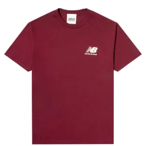 x New Balance TEE Burgundy/Cream