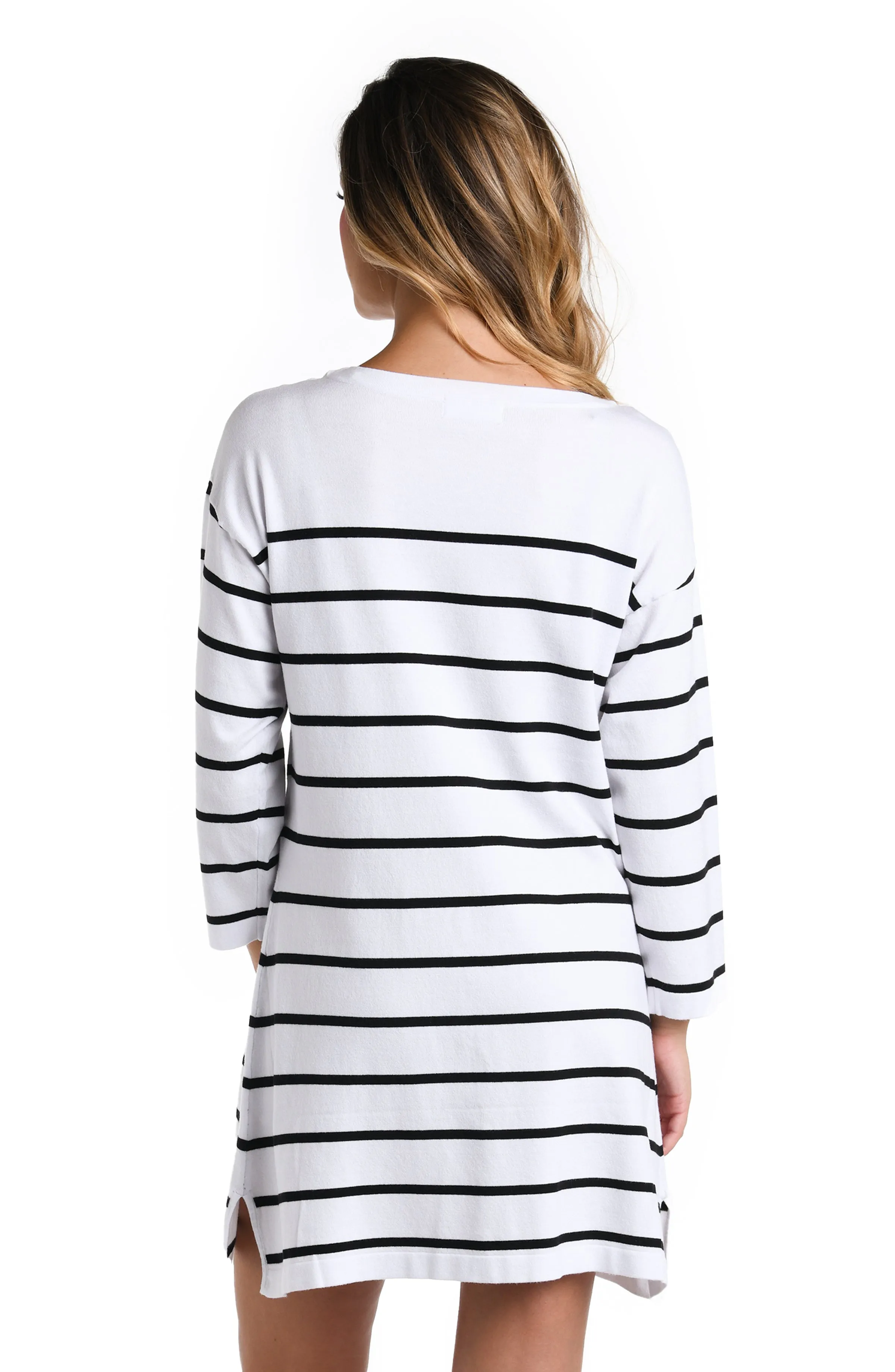 Yacht Club Boat Neck Tunic Cover Up