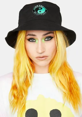 Yin Yang Logo Bucket Hat-