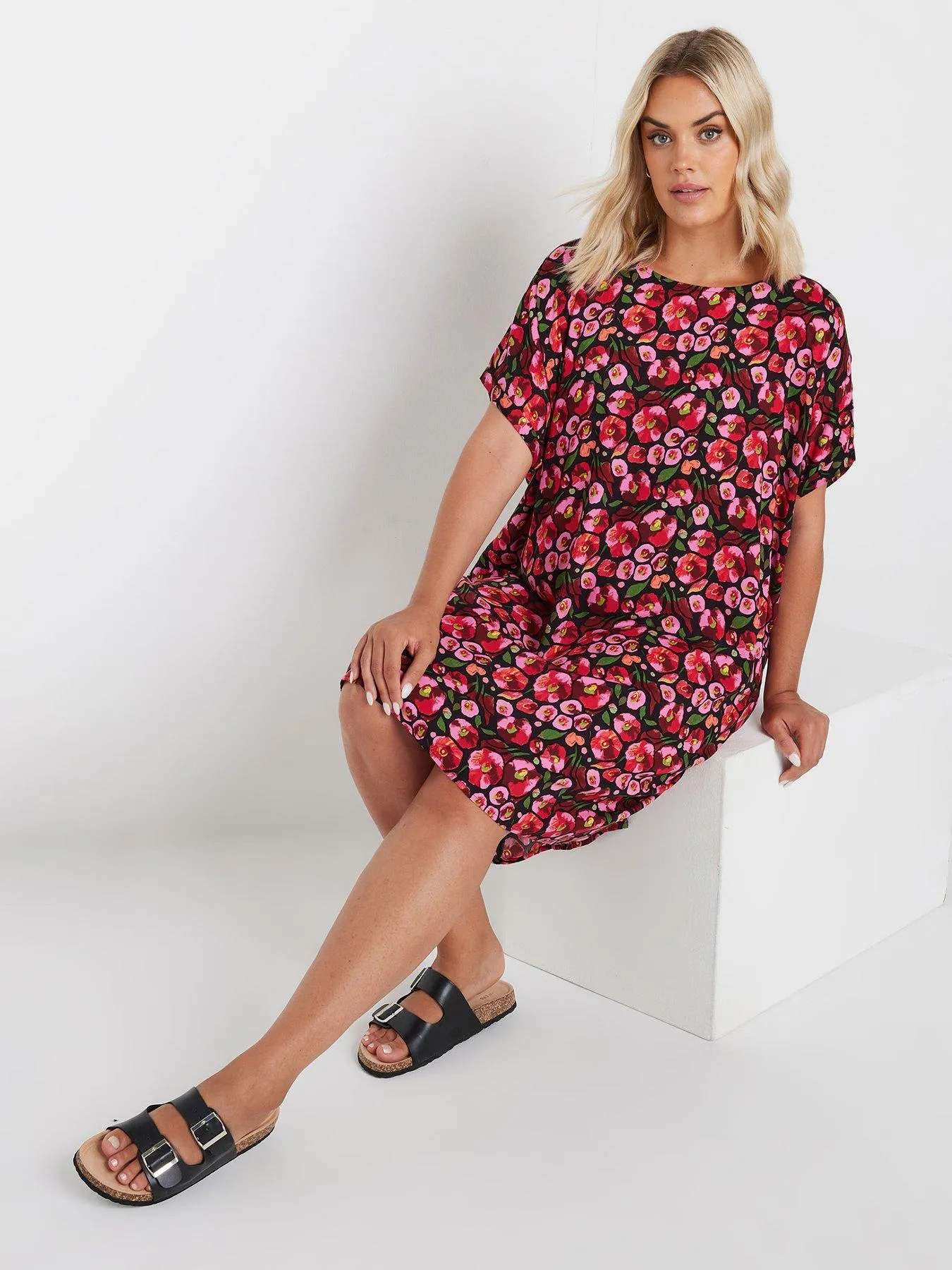 Yours Curve Easy Tunic Dress - Pink