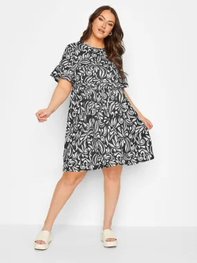 Yours Smock Tunic Dress - Black