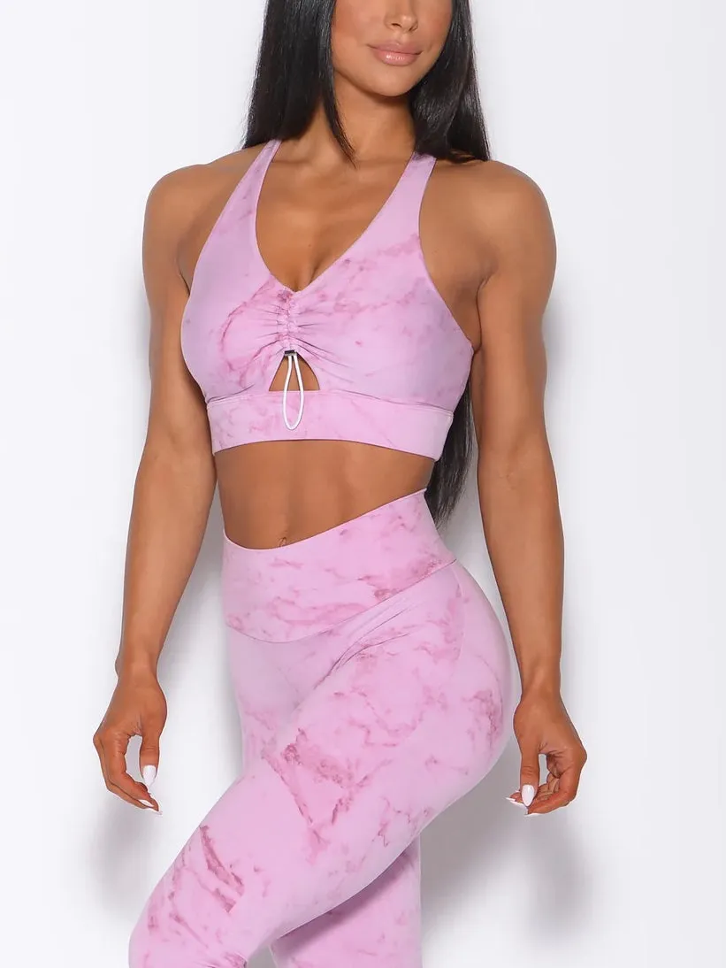 ZASUWA Female Cutout Cross Unique Print Scrunch Bum Tracksuit